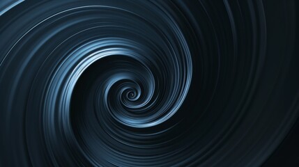 blue Background with Spiral Pattern for Design, Featuring White Space in the Center for Text. Ideal for Banner Templates and Digital Projects. Abstract Minimalist Wallpaper.