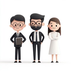 Business Team Cartoon Characters Illustration
