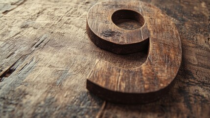 Fototapeta premium Wooden number nine on rustic table. Background texture. Concept image (1)