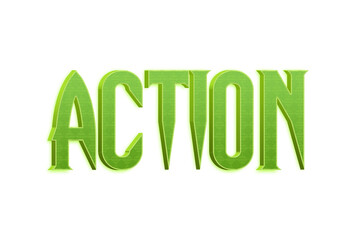 Action 3d text effect