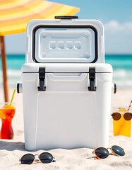 Customizable Ice Cooler Mockup for Outdoor or Beverage Brands