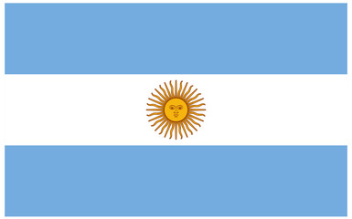Editable Argentina Flag Vector - High-Resolution National Symbol Customizable Vector File for South America Perfect for Digital & Print Projects