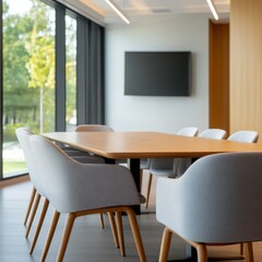 conference room with chairs and table