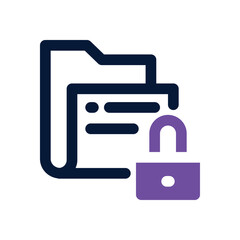 data lock dual tone icon. vector icon for your website, mobile, presentation, and logo design.