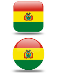 set square and circullar flag of bolivia 3d look