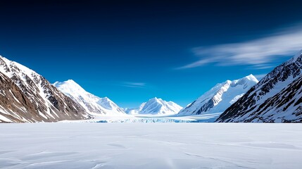 Snowy Mountain Range Panorama