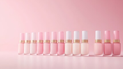 Colorful nail polish bottles,Creative flat lay of fashion bright nail polishes,Minimal style,Nude tones color,Beauty blogger concept,beauty,fashion,women essential beauty items,Copy space.