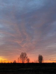 sunset in the mountains