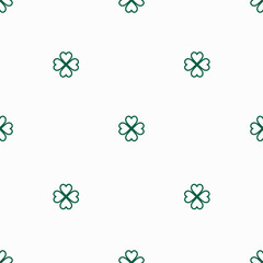 Simple pattern with four-leaf clovers, a symbol of good luck