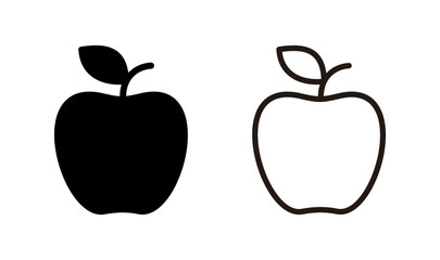 Apple icon logo design. Apple sign and symbols for web design.