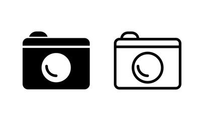 Camera icon logo design. photo camera sign and symbol. photography icon.