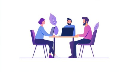 Business meeting illustration