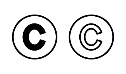 Copyright icon logo design. copyright sign and symbol