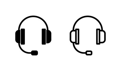 Headphone icon logo design. Headvector sign and symbol
