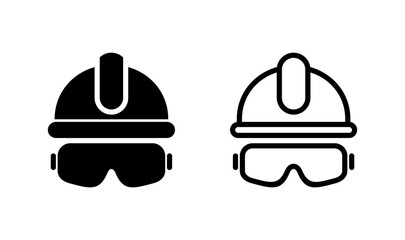 Helmet icon logo design. Motorcycle helmet sign and symbol. Construction helmet icon. Safety helmet
