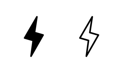 Lightning icon logo design. electric sign and symbol. power icon. energy sign