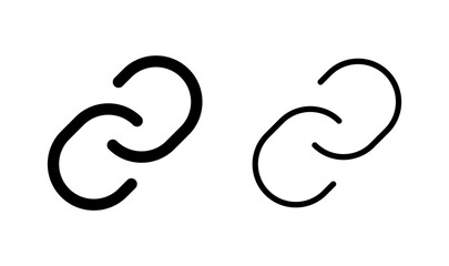 Link icon logo design. Hyperlink chain sign and symbol