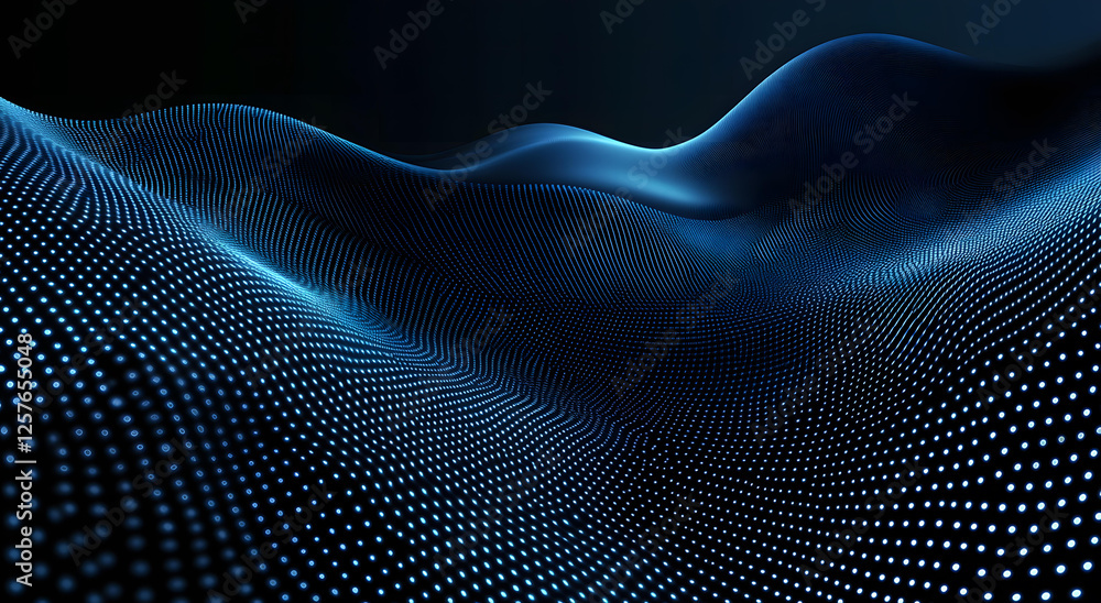 Aufkleber abstract blue digital waveform background texture pattern design