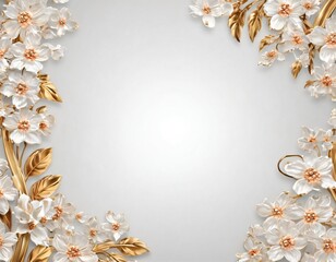 흰 배경에 럭셔리 꽃