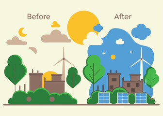 Breathe Easy: Earth Day Air Pollution Transformation smog green nature ecology  