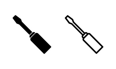 Screwdriver icon logo design. tools sign and symbol