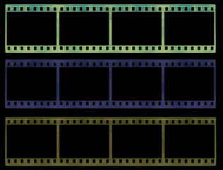 Retro 35mm analog positive film slides artistic