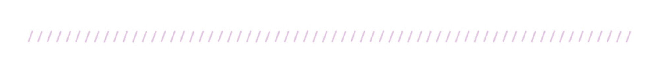 手書きの紫色の斜線の飾り罫 - シンプルでおしゃれな横長の区切り線の装飾パーツ素材