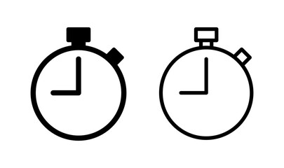 Stopwatch icon logo design. Timer sign and symbol. Countdown icon. Period of time