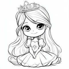 white line art clip art coloring book