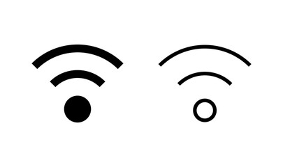 Wifi icon logo design. signal sign and symbol. Wireless  icon