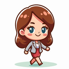 Confident businesswoman walking forward