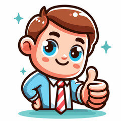 Obraz premium Businessman Giving a Thumbs Up for Success