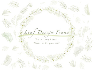 simple leaf text frame