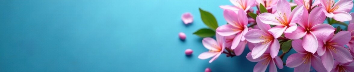 Abundant jasmine flowers clustered, vivid blue backdrop, cluster, design, beauty