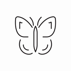 Beautiful butterfly nature insect icon vector sign