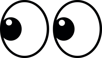 Smile eyes look away. Emoji. sticker for a chat message. Isolated vector illustration