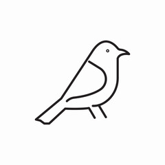 Beautiful bird nature wildlife icon vector sign