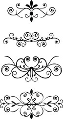 Vintage border and divider vector set