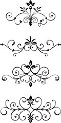 Vintage border and divider vector set