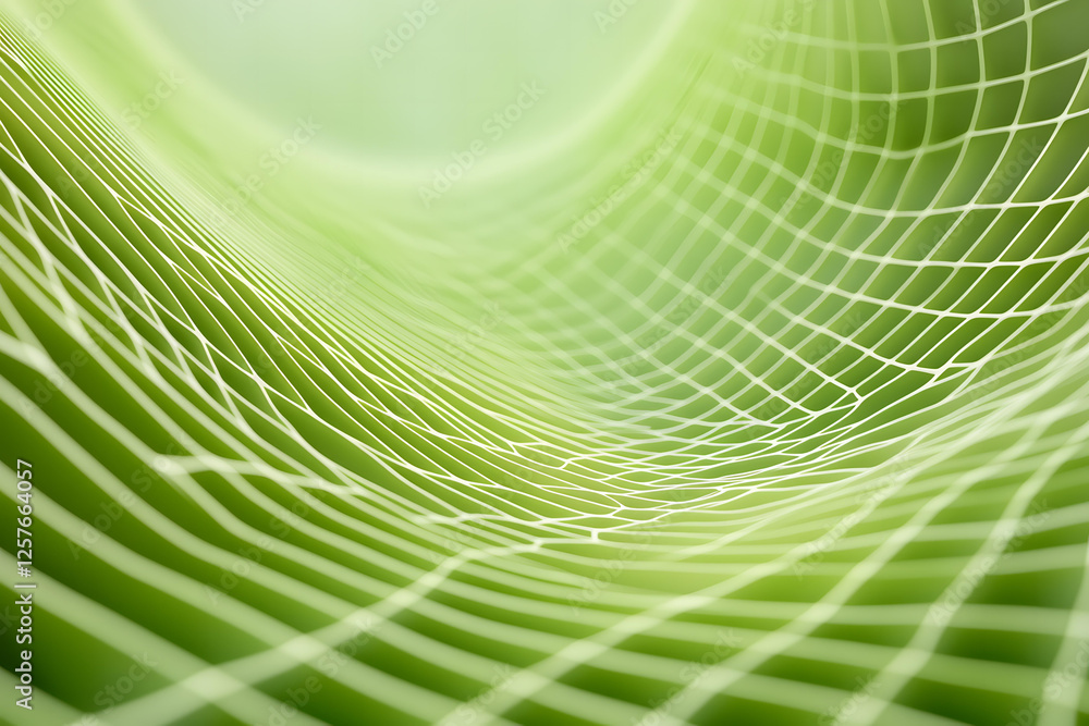 Aufkleber abstract green wavy grid network mesh background texture