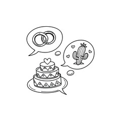 Hearts. Hand-drawn design elements