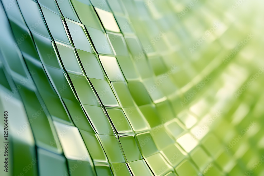 Aufkleber abstract green wavy tile pattern background image texture