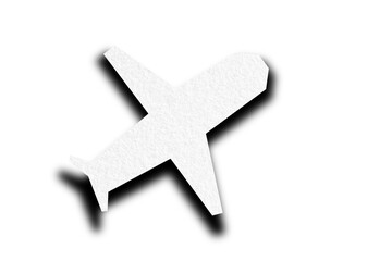 Obraz premium White paper plane on transparent background