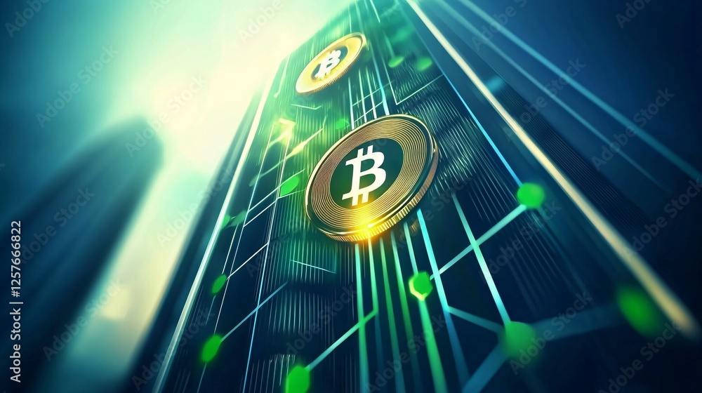 Aufkleber bitcoin graphics and trading visualization enhance secure startup income and wealth exchange.