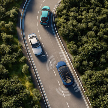 3D render of an autonomous car concept