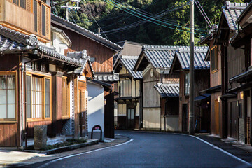 Fototapeta premium Boat houses, in Funaya Japan