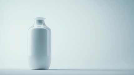 A white vase sitting on top of a table