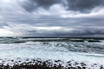 storm clouds over the sea