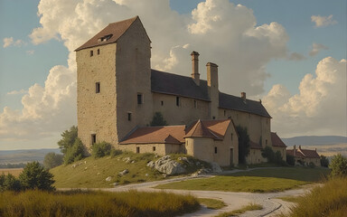 Fototapeta premium castle in the mountains