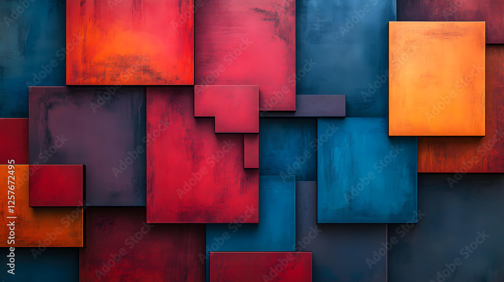 Poster abstract colorful geometric square pattern background image